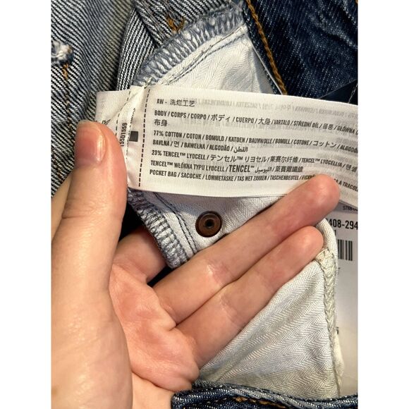 NWT Abercrombie & Fitch Curve Love High Rise Wide Leg Jean Dark Size 34 Short - Picture 13 of 13